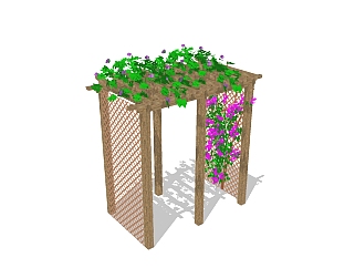 <em>藤蔓</em>植物sketchup模型下载，植物盆栽草图大师模型