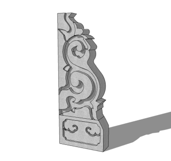 抱鼓石sketchup模型下载，抱鼓石草图大师模型