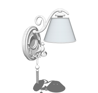 欧式壁灯草图大师模型，壁灯SKB文件下载