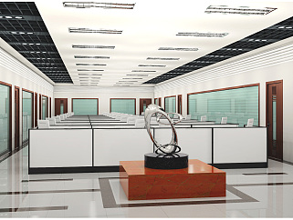 现代办公室CAD设计图，办公室CAD施工图纸下载
