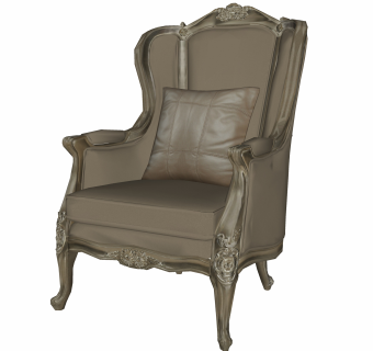 欧式单人沙发免费su模型，单人沙发草图大师模型下载