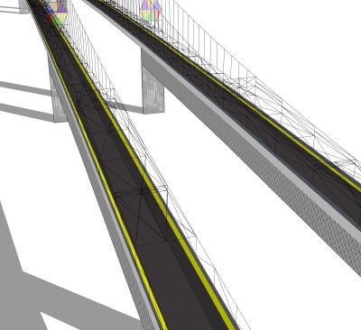 现代公路草图大师模型，公路SKP模型下载