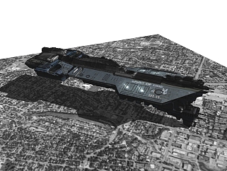 现代星际战舰草图大师模型，星际战舰sketchup模型下载
