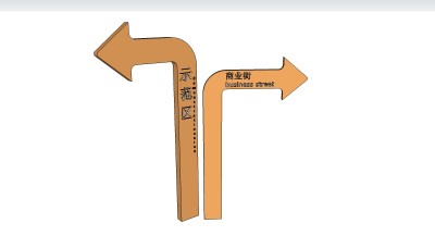 现代指示牌su模型下载、指示牌草图大师模型下载