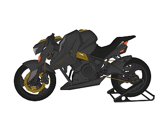 现代<em>摩托车</em>免费su模型，<em>摩托车</em>sketchup模型下载