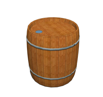 欧式实木酒桶草图大师模型，厨具sketchup模型下载
