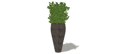 现代植物盆栽sketchup模型下载，植物盆栽草图大师模型