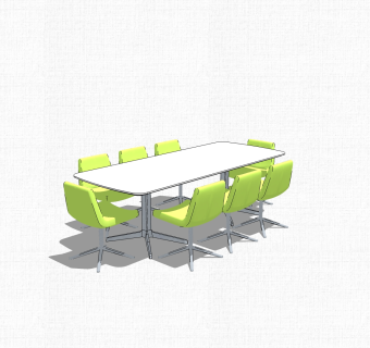 现代简约会议桌su模型，会议桌sketchup模型下载