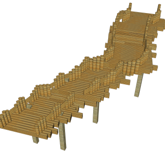 现代桥梁草图大师模型下载，sketchup桥梁su模型分享
