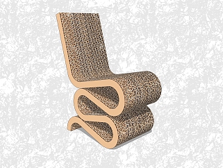 现代创意<em>小</em>座椅草图大师模型，免费休闲椅su模型下载