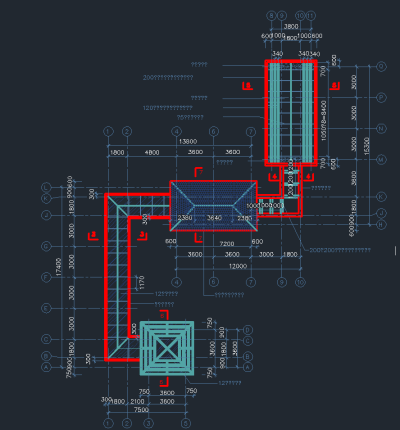 古建长廊建筑施工图，长廊CAD建筑图纸下载