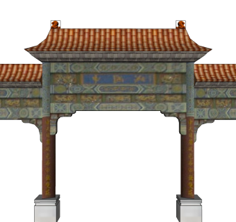 中式牌坊草图大师模型下载、牌坊su模型下载