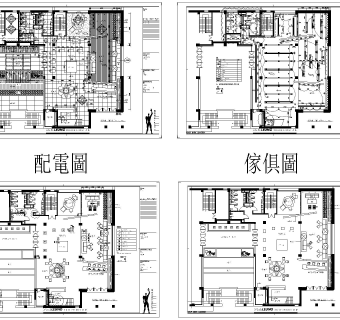 天津花园售楼处CAD施工图套图，售楼处CAD施工图纸下载