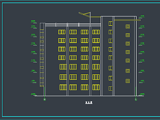 商办楼建筑CAD施工图，办公空间CAD施工图纸下载