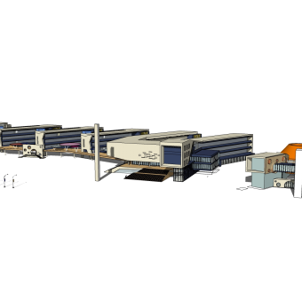 现代办公楼草图大师模型，办公楼sketchup模型免费下载