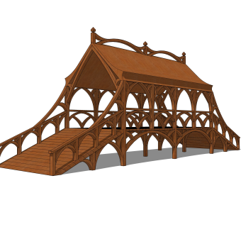 拱桥草图大师模型下载，sketchup拱桥模型分享
