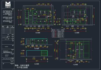 [现代风格]-华润公寓样板间D户型效果图&施工图，别墅施工图下载