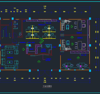 广南气体公司装修施工图，CAD建筑图纸免费下载