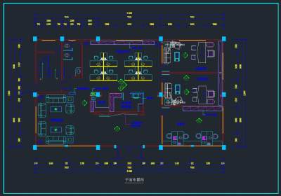 广南气体公司装修施工图，CAD建筑图纸免费下载