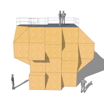 现代攀岩墙SU模型，攀岩墙SKB文件下载