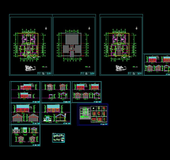 四合院建筑施工图CAD图纸下载