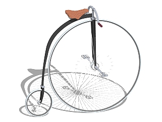 <em>自行车</em>，sketchup模型，skp模型下载