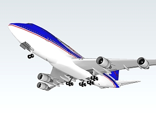 现代<em>民航</em>客机草图大师模型，飞机sketchup模型