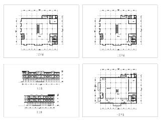 三层超市建筑设计图效果图下载,超市CAD图纸分享