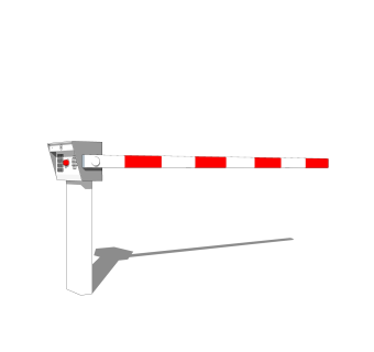现代车行道闸su模型，车行道闸草图大师模型下载
