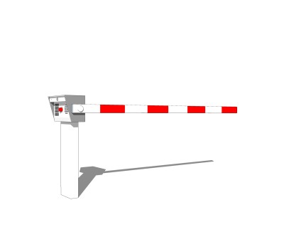 现代车行道闸su模型，车行道闸草图大师模型下载