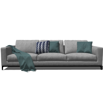 现代简约多人沙发su模型，现代简约多人沙发skp模型下载