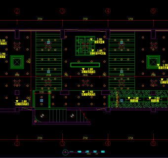 菜根香川菜馆设计CAD施工图，川菜馆CAD布置图下载
