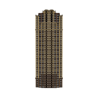 欧式住宅楼草图大师模型，住宅楼skp文件下载