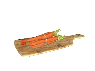 现代胡萝卜<em>蔬菜</em>免费su模型，食品草图大师模型下载