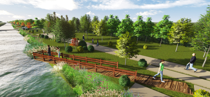 滨河绿道节约型生态纪念园区景观规划设计案例