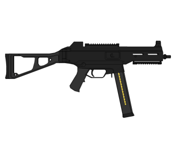 德国H&k公司Ump45冲锋枪草图大师模型，冲锋枪SU模型下载