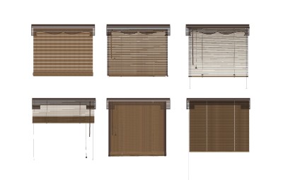 新中式竹帘百叶帘草图大师模型，竹帘百叶帘sketchup模型下载