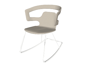 现代摇椅草图大师模型，椅子sketchup模型下载