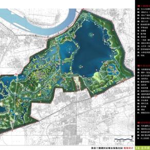 [杭州]某公园景观设计平面图，公园景观设计案例