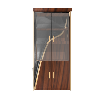 现代时尚酒柜su模型，酒柜草图大师模型下载