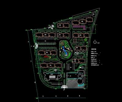 小区规划平面图CAD图纸下载