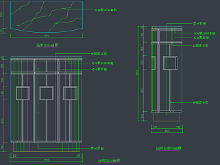 新款吧台CAD施工图，吧台CAD建筑图纸下载