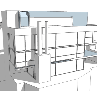 理查德·迈耶设计道格拉斯·豪斯·费蒂格住宅草图大师模型下载