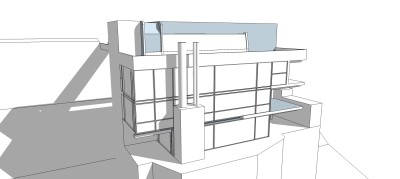 理查德·迈耶设计道格拉斯·豪斯·费蒂格住宅草图大师模型下载