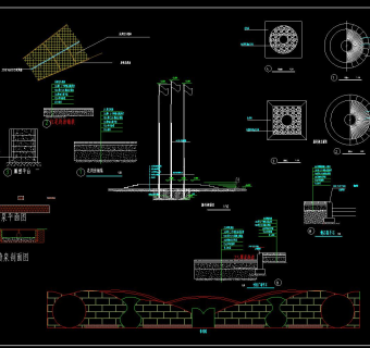 广场景观绿化设计方案图，广场景观绿化cad设计图纸下载