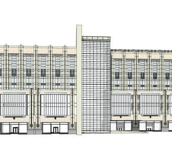 现代酒店草图大师模型，酒店sketchup模型免费下载
