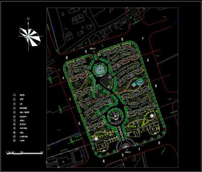 小区规划平面施工图CAD图纸