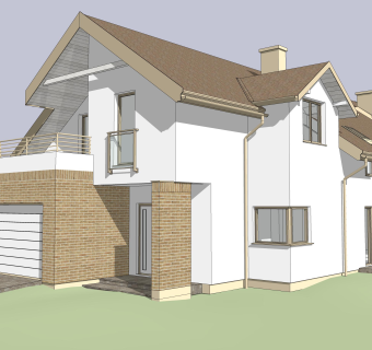 欧式别墅su模型下载、欧式别墅草图大师模型下载