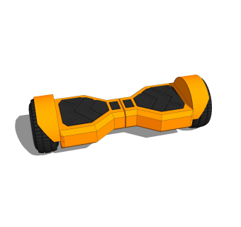 现代平衡车草图大师模型，平衡车su模型下载