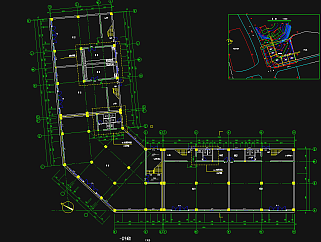 商业综合楼建筑施工图，办公楼CAD图纸下载